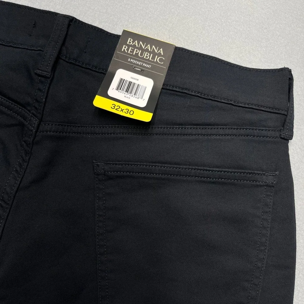 New Banana Republic Mens 5-Pocket Pants Black 32x30 Straight LegChino‎ Trousers